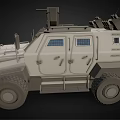 Armored Military Vehicle With Top Mounted Equipment Tactical Design And Off Road Wheels