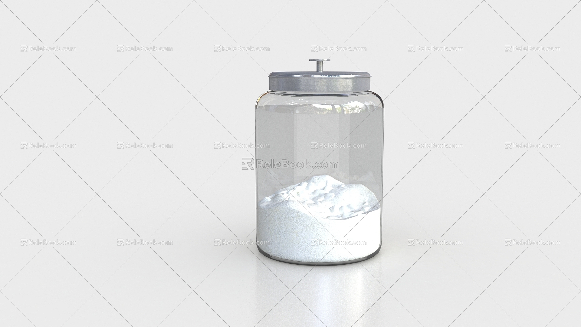 Modern Storage Jar Flour Kitchen Storage Glass Bottle Storage Bottle model