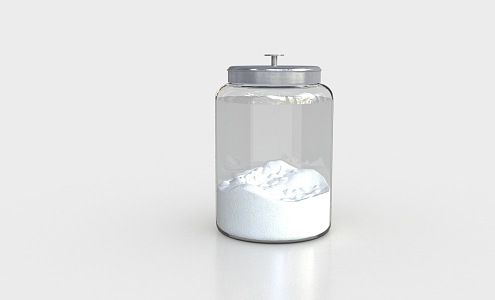 Modern Storage Jar Flour Kitchen Storage Glass Bottle Storage Bottle 3d model