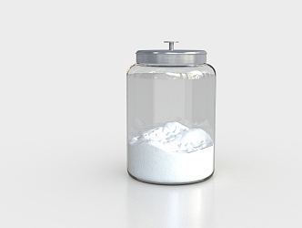 Modern Storage Jar Flour Kitchen Storage Glass Bottle Storage Bottle 3d model