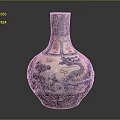 Antique Chinese Porcelain Vase With Dragon Pattern Blue White Red Decorative Home Decor