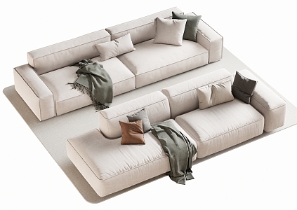 Double sofa Multi-person sofa Corner sofa 3d model