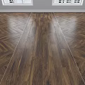 Modern Dark Brown Wooden Flooring With Herringbone Pattern And Central Straight Planks