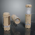 Beige Lanterns As Daily Electrical Appliances With Different Designs And Handle For Outdoor Use