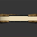 Stacked Decorative Box With Black Star Pattern Golden Frame And Red Accent