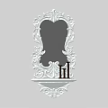 Ornate Classical Design Mirror Featuring Intricate Carvings On Decorative Frame