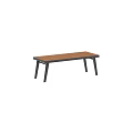 Modern Wooden Top Dining Table With Black Metal Legs Simple Contemporary Design