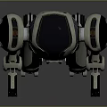 3D Robot Character Model Featuring Mechanical Design Gray Black Color And Robotic Limbs