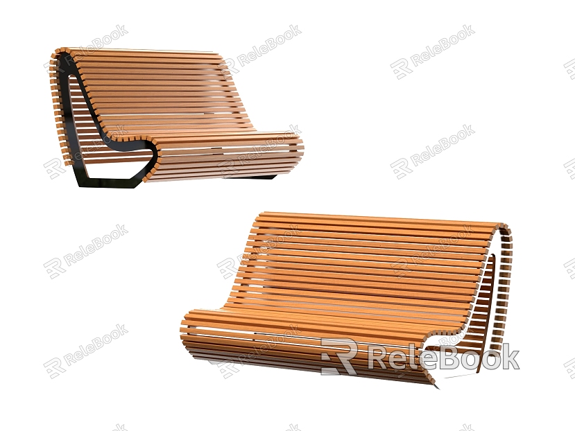 Modern Outdoor Chair Outdoor Leisure Bench model