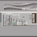 STAR FASHION Retail Store With Window Display Mannequins And Modern Interior