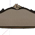 Classic Ornate Sectional Sofa With Carved Design Decorative Pillows And Ornate Legs
