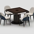 Modern Mahjong Table and Chair Automatic Mahjong Table and Chair 3d model