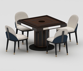 Modern Mahjong Table and Chair Automatic Mahjong Table and Chair 3d model