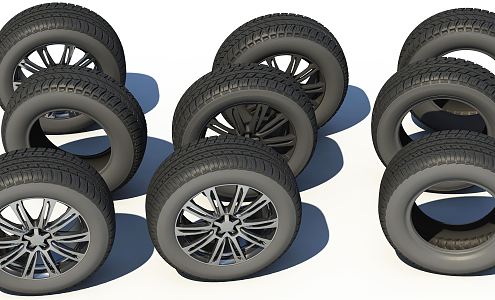 Modern tires car tires 3d model