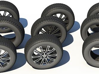 Modern tires car tires 3d model