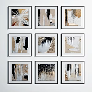 Decorative Painting Combination Hanging Painting 3d model