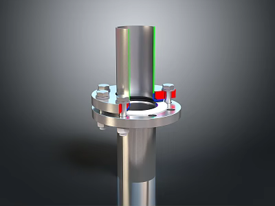 Durable Metal Hardware Tools With Flange Bolts And Cylindrical Connecting Structure 3d model
