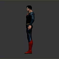Superman Character In Blue Suit With Red Boots Yellow Belt And S Symbol