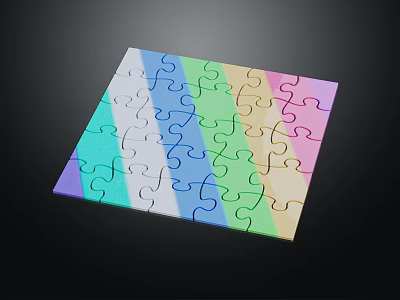 Children's Colorful Puzzle Toy With Multicolored Pieces For Kids Playtime Fun 3d model