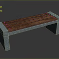 Modern Outdoor Bench With Wooden Slats And Concrete Supports Durable Design For Patio