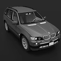 Gray BMW SUV Classic Design With Roof Rack And Front Grille Exterior View