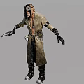 Game Movie Character Featuring Dreadlocks Goggles Tattered Long Coat Utility Belt And Combat Boots