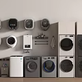 Modern Washing Machines Including Wall Mounted And Freestanding Models In Various Colors