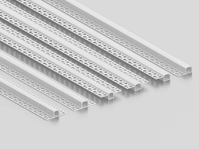 White LED Wall Washer Lights With Perforated Long Strip Aluminum Alloy Design 3d model