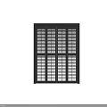 Black Louvered Folding Door with Modern Slatted Design for Interior or Exterior Use