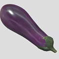 Fresh Purple Eggplant With Shiny Skin And Green Stem For Healthy Diet Options