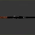Modern Rifle With Scope And Red Wooden Texture Body For Tactical Use