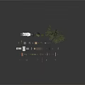 Collection Of Scenery Components Including Trees Street Lamps Traffic Signs And Fence Models