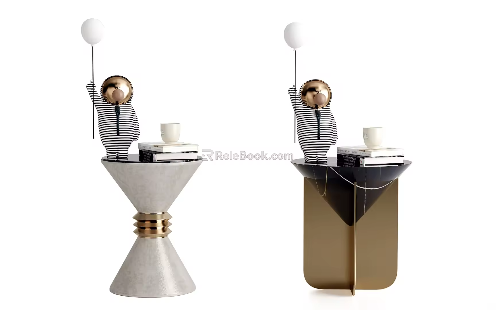 Modern Round Side Corner Bedside Table 3d model