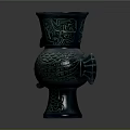 Antique Bronze Bird Shaped Decorative Furniture Vase With Intricate Patterns And Ornate Design