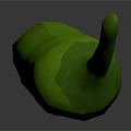 Vibrant Fresh Green Chili Pepper Standing On Gray Background Surface