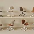 Modern Office Chairs With Ergonomic Design Various Colors And Caster Wheels