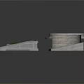Architectural Stone Components Including Circular Structure Square Slabs Green Area And Steps