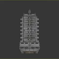 Detailed Multi Storey Architectural Model Featuring Balconies And Intricate Structural Design 3d model
