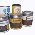 Assorted Cookie Mix Containers With Different Designs For Kitchen Baking Supplies