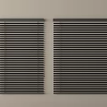 Modern Window Blinds Installation On Beige Wall With Two Panel Design