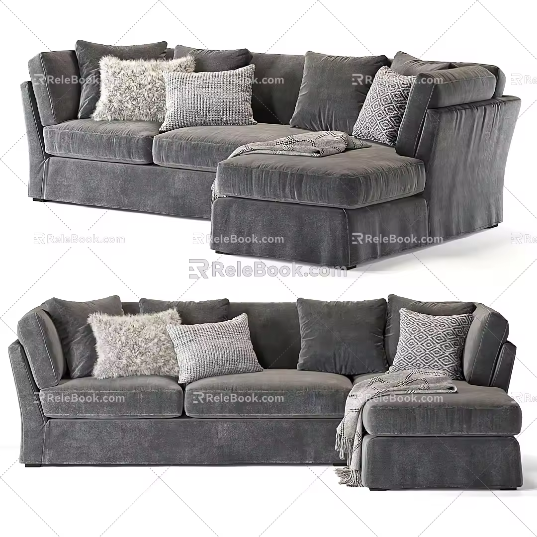Corner Sofa Multi-person Sofa Corner Sofa Fabric Multi-person Sofa 3d model