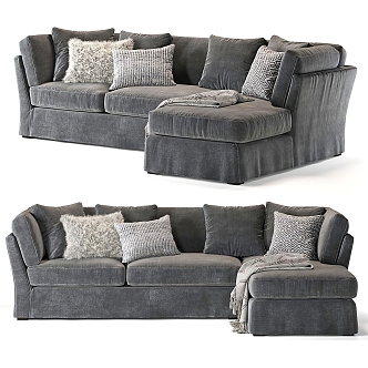 Corner Sofa Multi-person Sofa Corner Sofa Fabric Multi-person Sofa 3d model