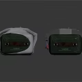 Gray And Green Mechanical Device Components With Buttons Cables And Panels