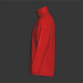 Stylish Red Jacket With Zipper Front White Logo And Sporty Design