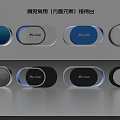 Exhibition Commercial Reception Desk with Square and Round Elements Various Styles and M Lucern Logo
