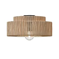 Natural Style Layered Bamboo Strip Round Shape Modern Ceiling Light Fixture 3d model