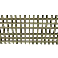 White Lattice Structure Outdoor Against Clear Blue Sky With Shining Sun