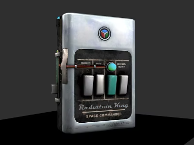 Vintage Radiation King Space Commander Electronic Device With Metallic Body And Control Buttons 3d model