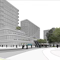 Roof Garden Design In Urban High Rise Buildings With Green Spaces And Pathways