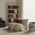 Single Casual Sofa Lazy Sofa 3d model